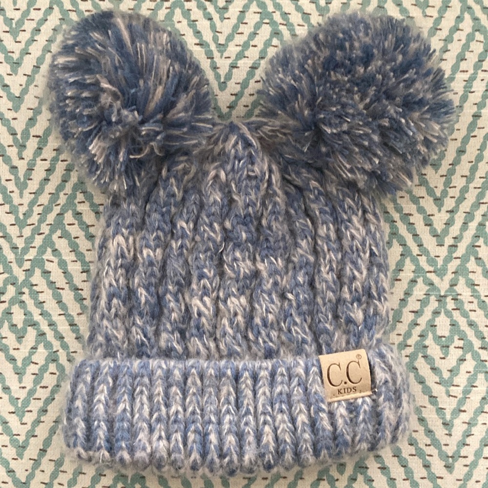 Blue/cream/gray baby C.C Kids hat